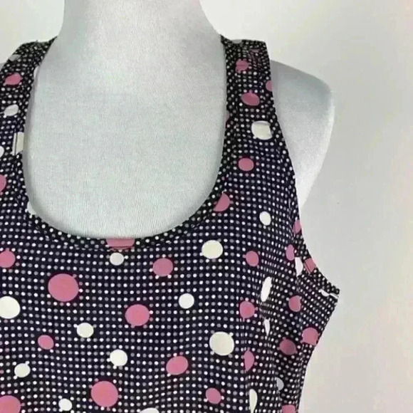 Curt women’s tank top size M pink white polka dot - Picture 3 of 8